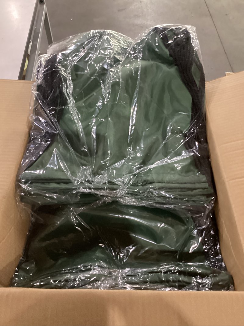 Clickslock 100Pcs Green Blank Drawstring Backpacks, 18"x14" 210D Polyester Sports Pack with Reinforc