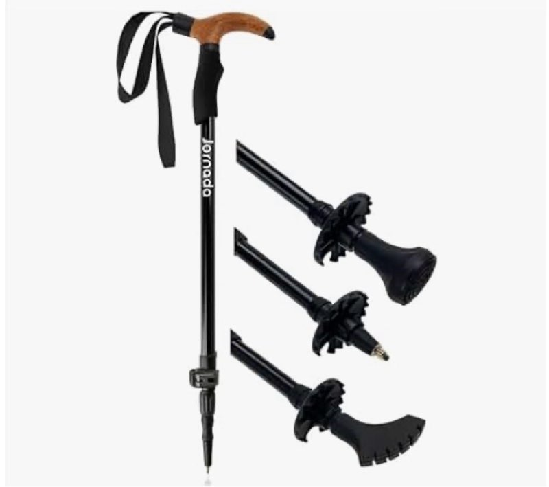 aluminum alloy quick lock trekking pole anti-shock walking stick adjustable cane crutch for mountain
