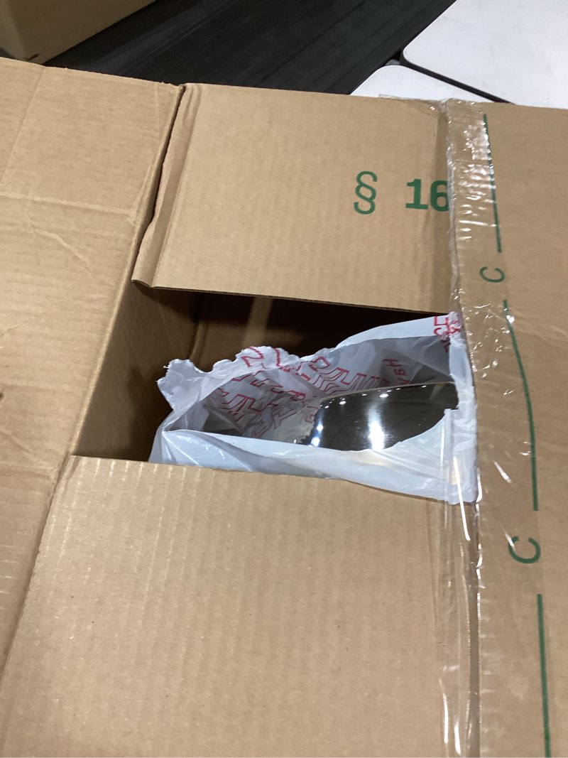 Condition photo showing As Is for Farberware Teakettles Stainless Steel Egg-Shaped Whistling Induction Tea Kettle, 2.3 Quart, Silver