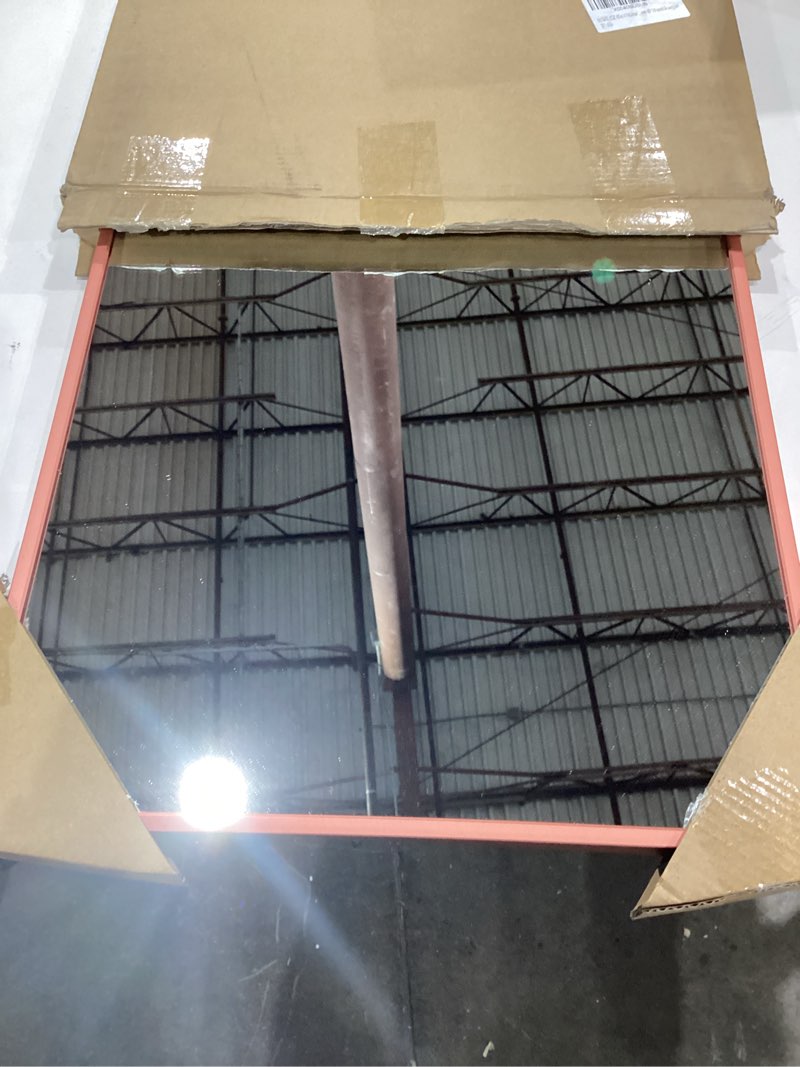 Condition photo showing As Is for 47x14 Mirror Full Body Length Door Hanging or Wall Mounted Metal Frame Dressing Mirrors for Entryway Girl Bedroom Bathroom Living Room 47 14 inch Pink Rose Gold 47"L x 14"W
