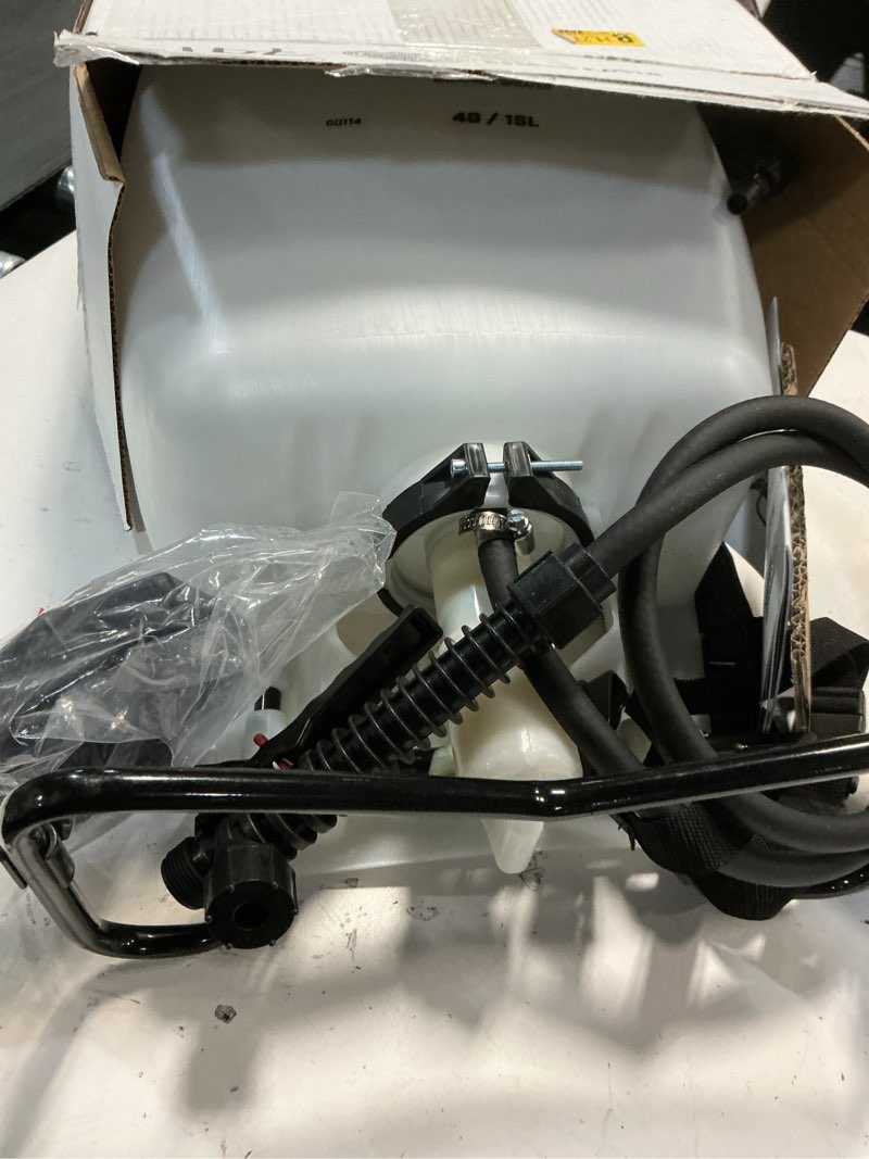 Condition photo showing Good Condition for chapin 60114 backpack sprayer, 4?gallon pump sprayer, translucent poly tank, 3?stage filtration, adjustable poly cone nozzle & 20" wand for lawn & garden weed, pest & fertilizer applications