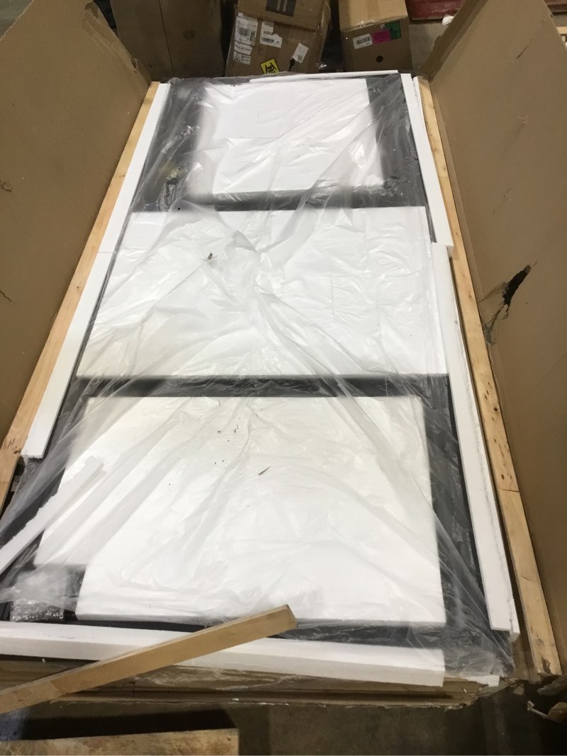 Condition photo showing New/Like New for WINNICE Full Length Mirror with Lights, 95" x 40" Large LED Lighted Floor Standing Body Mirror, Dimmable & 3 Color Lighting for Home Gym, Cloakroom, Living Room, Tempered Glass, Square Black Black 95"L x 40"W