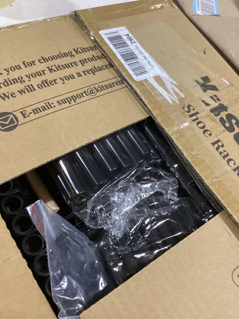 kitsure shoe rack for closet - 10-tier shoe organizer with hook rack, large-capacity & space-saving 