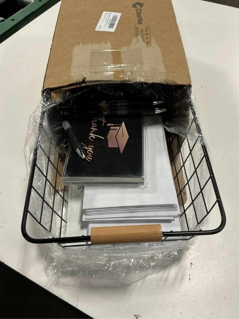 Condition photo showing Good Condition for ctosree graduation return address envelope sign party table decoration help the busy 40 graduation 40 thank you cards and 1 display standing sign small black basket for grad party favor supplies