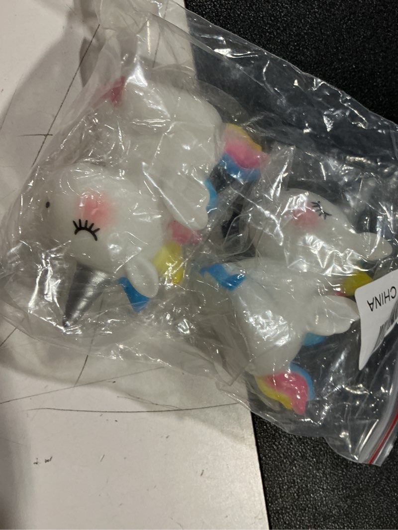 Condition photo showing Good Condition for unicorn cake decorations - 2 pc set with unicorn cake toppers, angel wings & cupcake toppers - perfect for kids birthday parties, baby showers & weddings - blue & pink