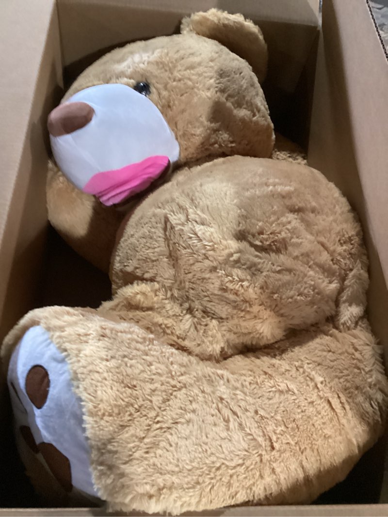Condition photo showing Good Condition for ikasa giant teddy bear plush toy stuffed animals (brown, 63 inches) brown 63 inches