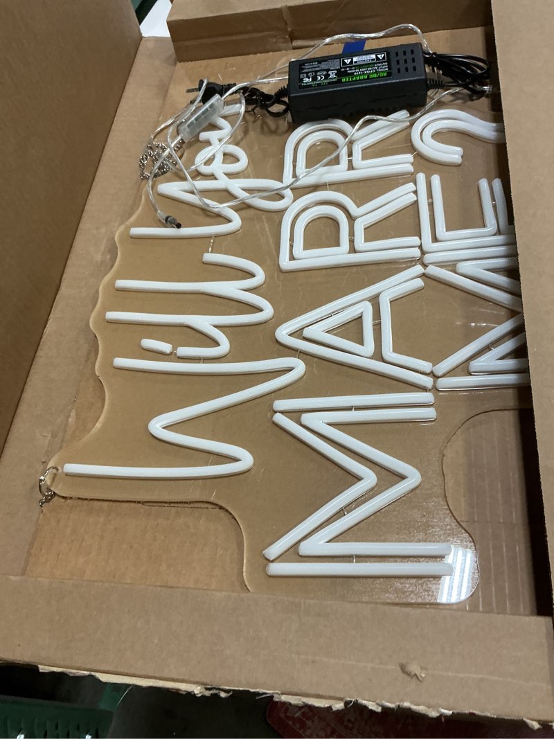 Condition photo showing Good Condition for Will You Marry Me? Neon Sign -Size:23inch- Custom Large Wedding LED Neon Light Home Wall Decor Wedding Engagement Party Backdrop Decoration Personalized Gift for Her neon Art-Cool White