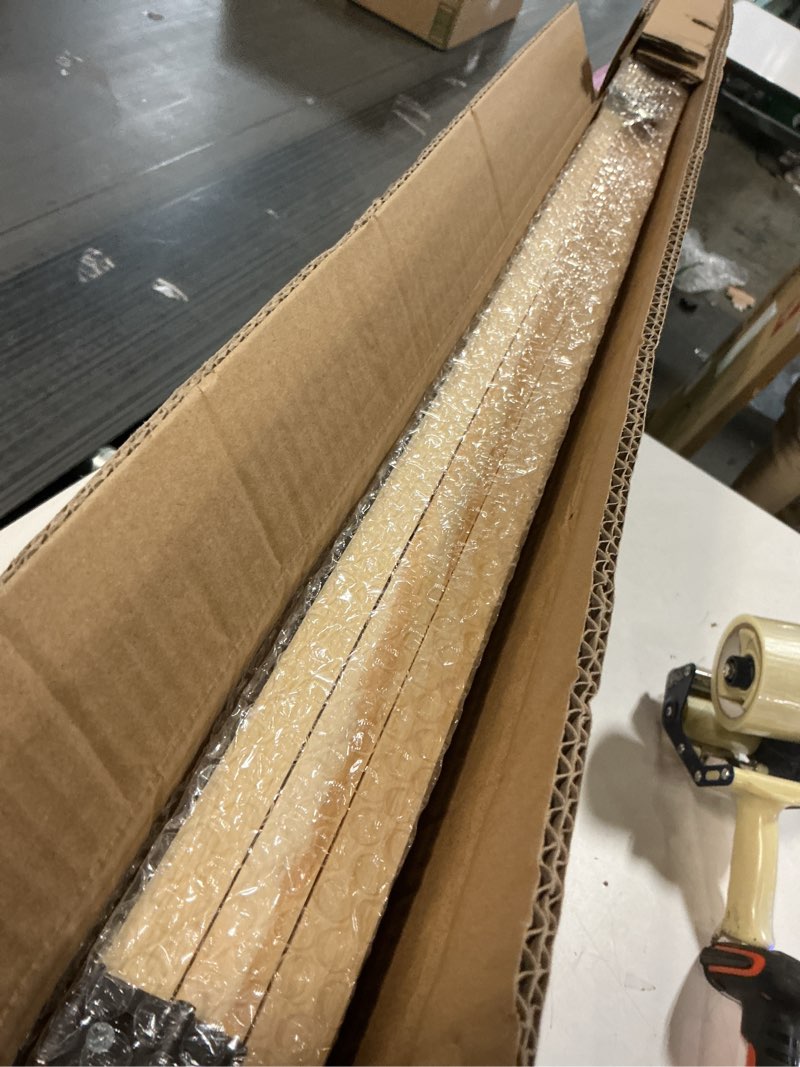 Condition photo showing Good Condition for 3 Panel Room Divider and Folding Panel Screen,Bamboo Panel Divider Screen for Room Separation,Beige,67" H x 46" W Beige 3 Panel