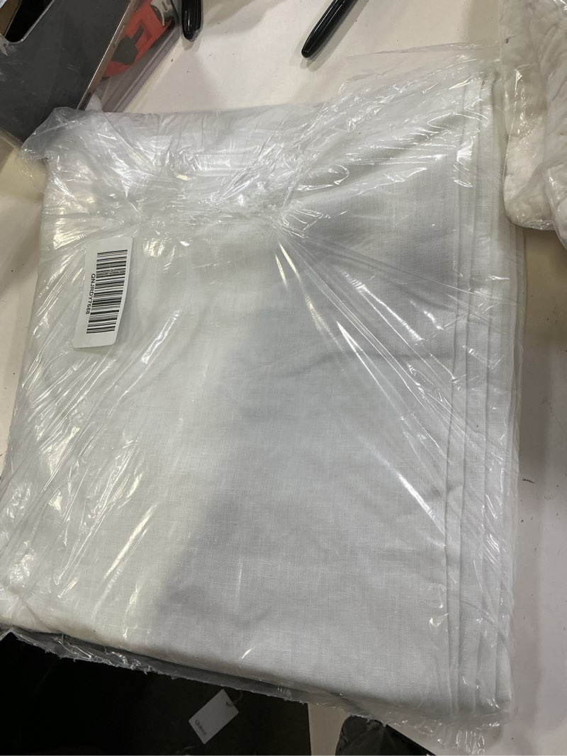 Condition photo showing Good Condition for european linen true blackout curtain, 48x108, white