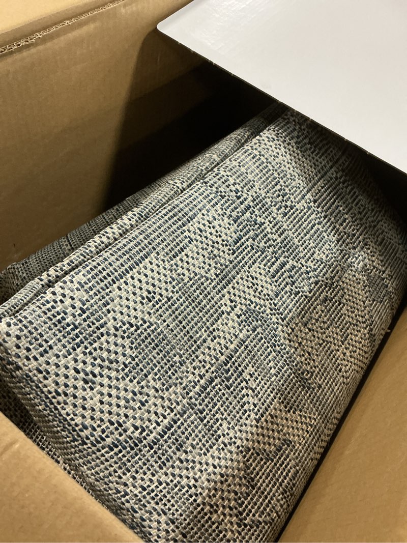 Condition photo showing Good Condition for jonathan y boho medallion indoor outdoor area rug 5x8 navy/gray, estrella textured weave for backyard, patio, porch, easy-cleaning, high traffic, pet-friendly, non-shedding (smb105b-5) navy/gray 5'3" x 7'7" (rectangular)
