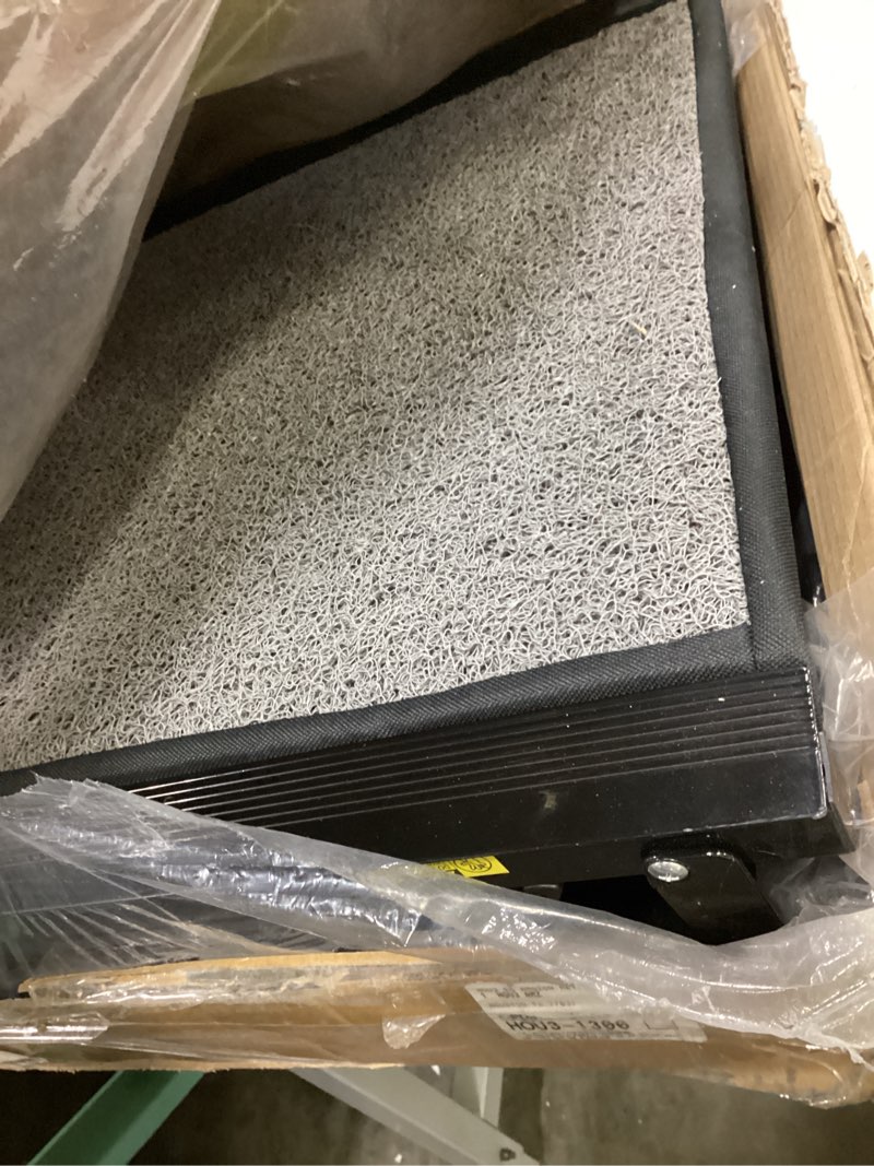 Condition photo showing Good Condition for dog ramp for car  large folding pet stair ramps for truck, suv, with non-slip surface, up to 250lbs, outdoor dog car ramp for medium & large dogs, portable pet steps 71\"l x 20\"w