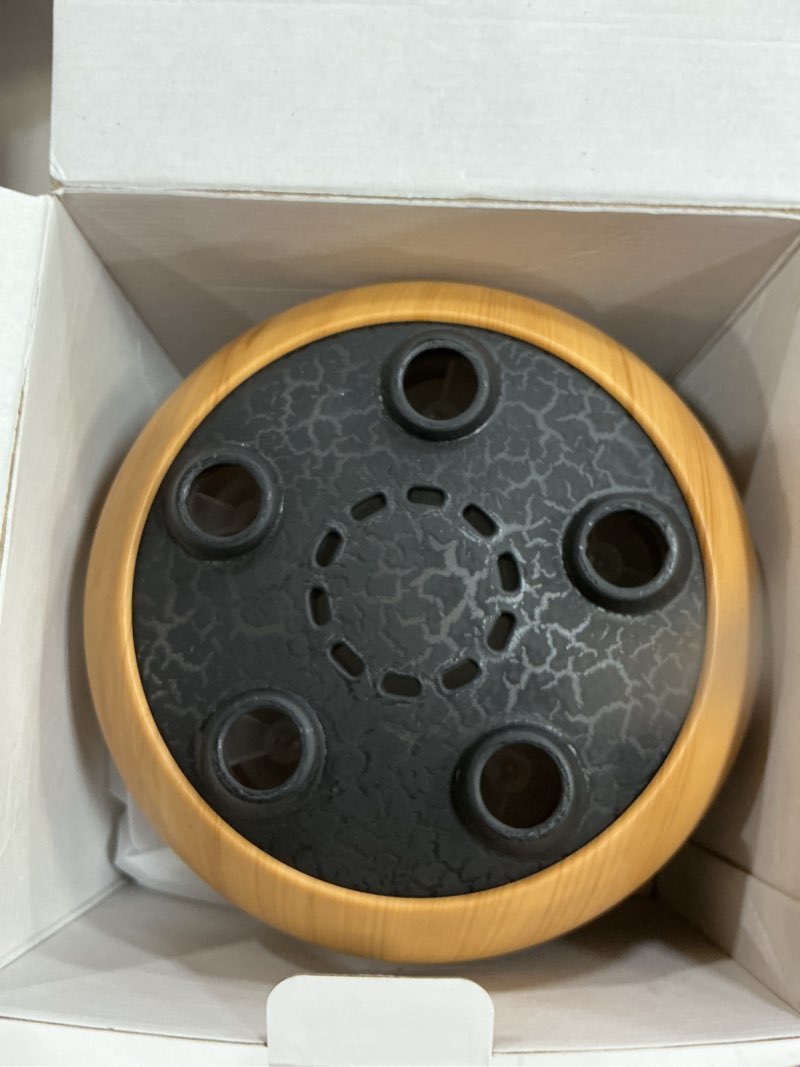 Condition photo showing As Is for Essential Oil Diffuser 250ML,Jellyfish Diffuser Air Humidifiers Sound Pickup Ultrasonic Aromatherapy Diffuser Remote Control 7 Color Lights for Home Bedroom Office Hotel(Wood Color)