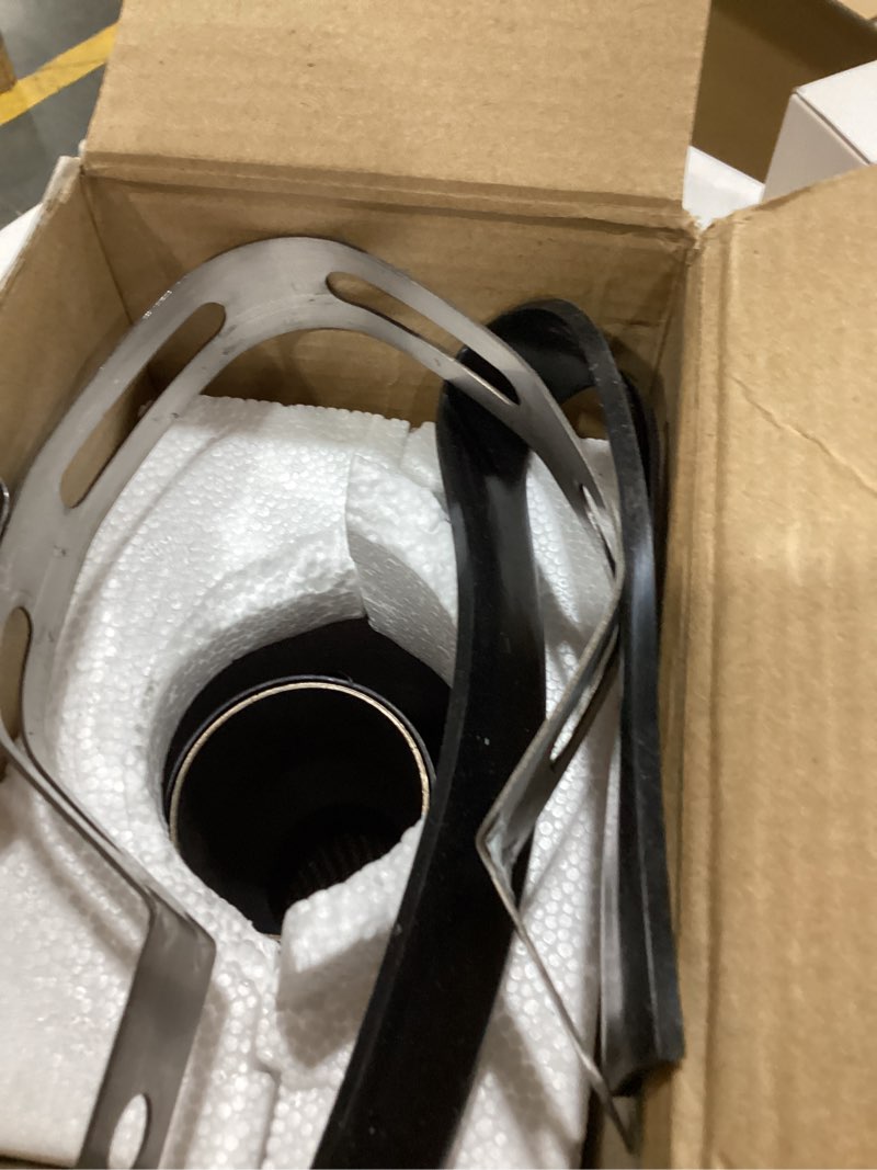 Condition photo showing As Is for exhaust muffler 1.5-2"inlet with removable db killer for street/sport motorcycles and scooters with 38,51mm diameter exhaust pipes(matt black)