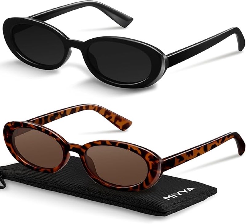 (3 PACK GLASSES) miyya Old Money Polarized Oval Sunglasses – 2025 Edition, UV400 Protection, Feather-Light Fit & Trendy Colors
