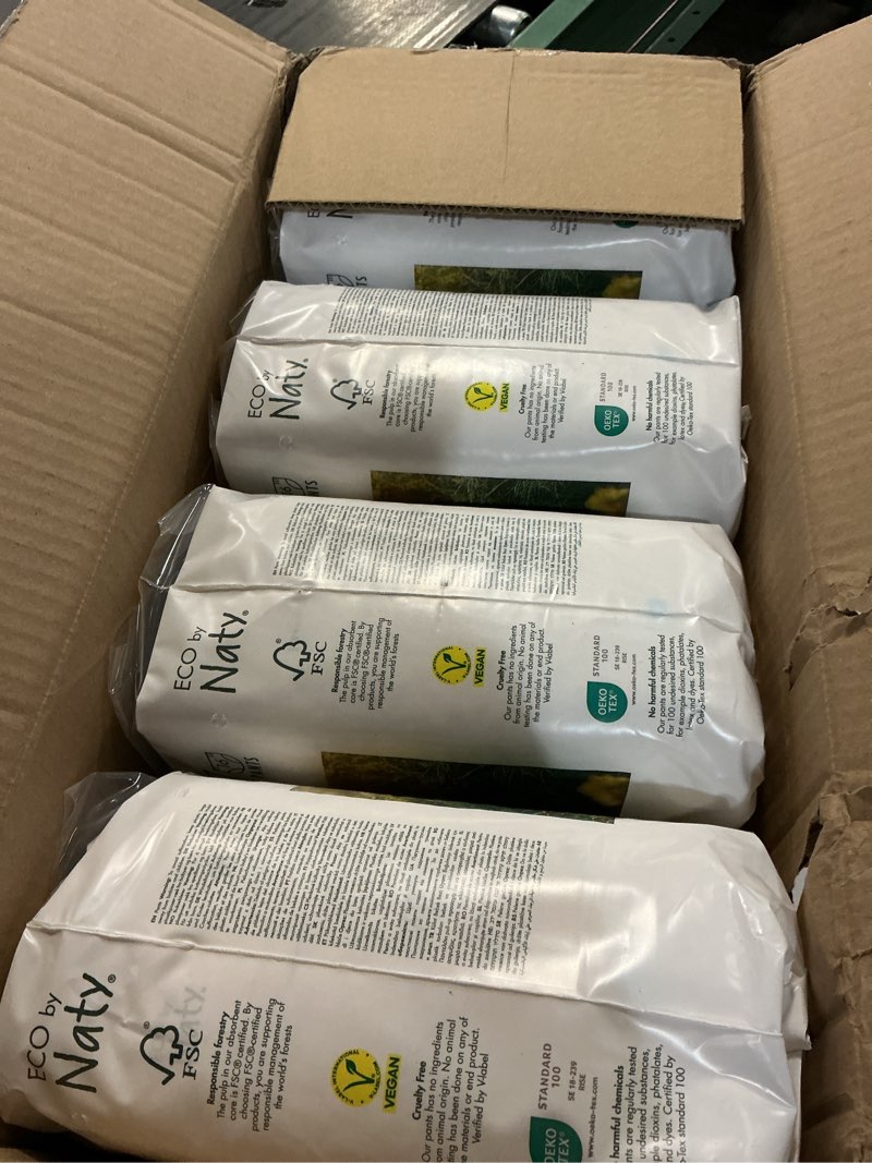 Condition photo showing New/Like New for naty freemovers diaper pants | sensitive skin certified potty training pants | soft, unscented | absorbent & leak-proof | unisex baby & toddler | size 7, 5t–6t (35+ lbs), 64 count size 7 (64 count)