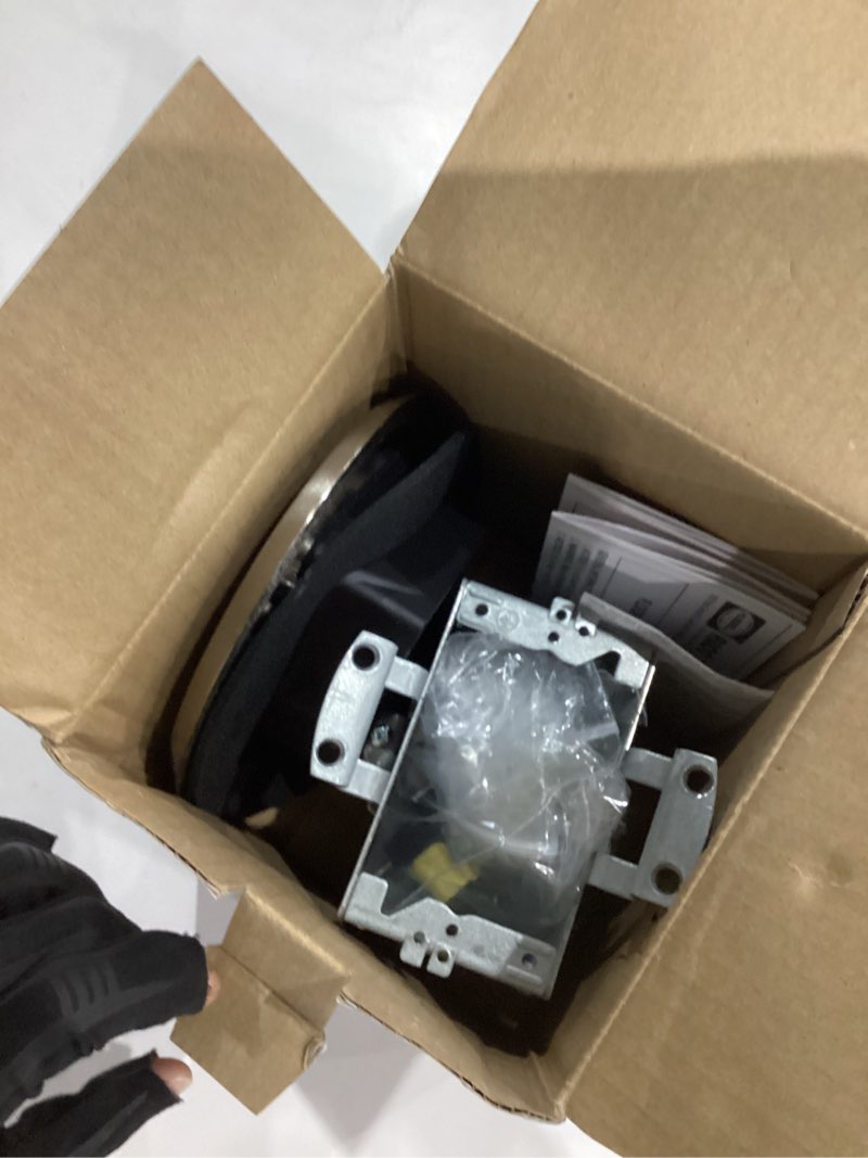 Condition photo showing As Is for hubbell raco 6239ni nickel plated concealed receptacle floor box kit