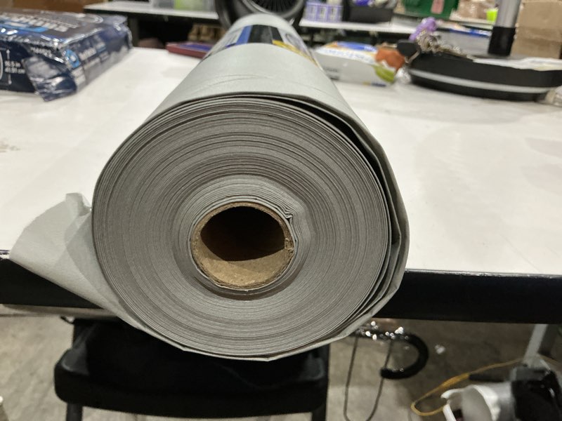 Condition photo showing As Is for drop & shield drops polyester 3.33-ft x 50-ft drop cloth