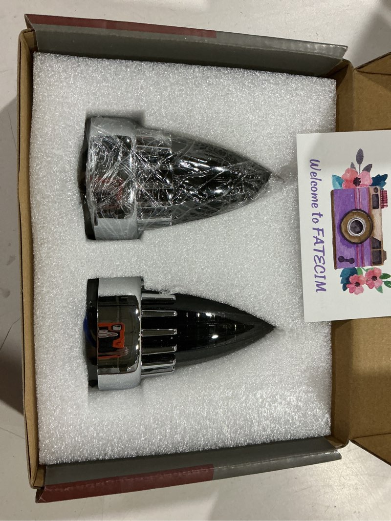 Condition photo showing Good Condition for fatecim motorcycle 2" 1156 led rear front turn signal amber light bulb blinker indicator with supersonic replacement smoke lens for harley softail touring dyna fat boy sportster road king street glide chrome / supersonic smoke lens 1156 amber light