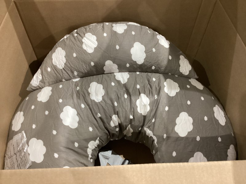 Condition photo showing Good Condition for momcozy original nursing pillow for breastfeeding-pioneering safety fence- wider feeding pillows for more support for mom & baby- easier nursing & hand free- fit for all, removable cotton cover grey