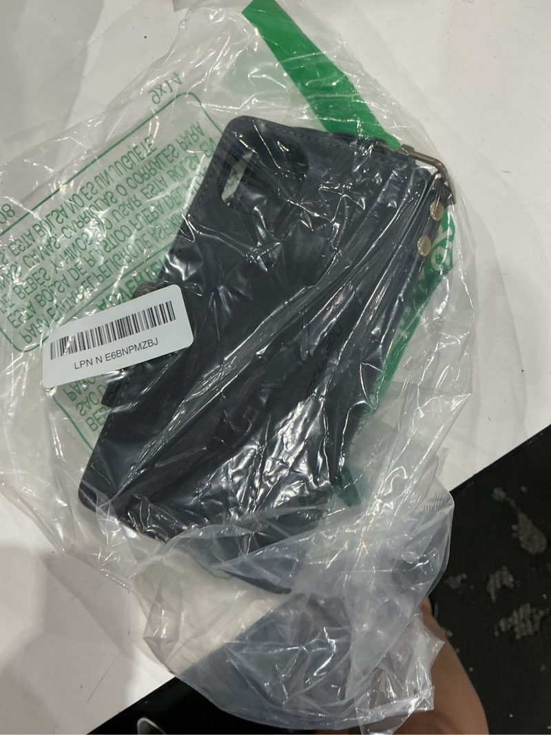 Condition photo showing Good Condition for defencase compatible with iphone 14 plus case wallet with rfid blocking card holder for women men, soft pu leather magnetic snap flip zipper strap wallet phone case fit for iphone 14 plus 6.7", black iphone 14 plus - 6.7" black