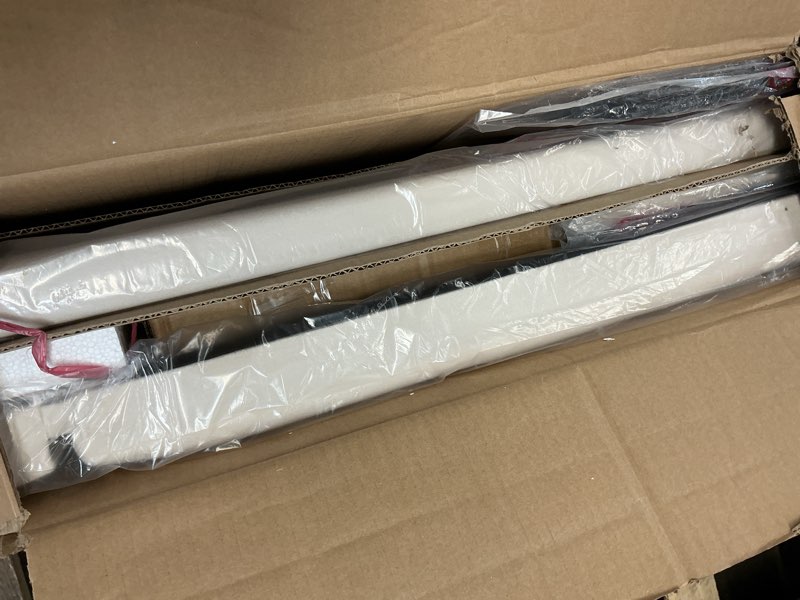 Condition photo showing New/Like New for Twin Upholstered LED Bed Frame with Storage Drawer and Adjustable Chic Double Wavy Headboard, Velvet Princess Platform Bed for Kids/Girls, Solid Wood Slats Support, No Box Spring Needed, Beige