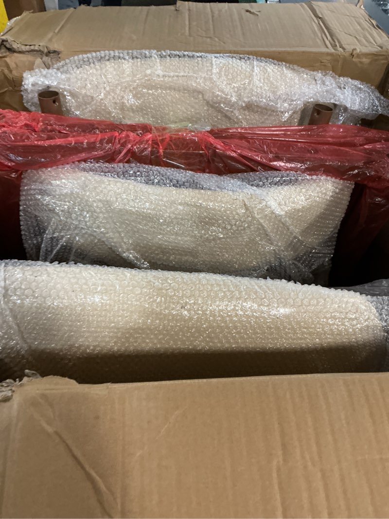 Condition photo showing As Is for LUCKIIA Dining Chairs Set of 2 for Kitchen Dining Table Mid Century Modern Farmhouse Upholstered Leather Dining Room Chairs with Metal Legs, Walnut Khaki 2 Khaki/Walnut