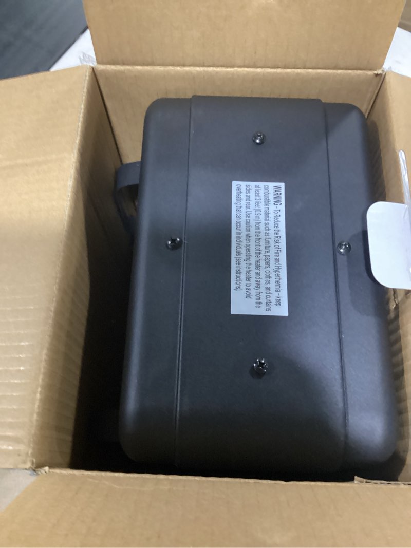 Condition photo showing As Is for Utilitech 1500 -Watt Utility Fan Utility Indoor Electric Space Heater with Thermostat