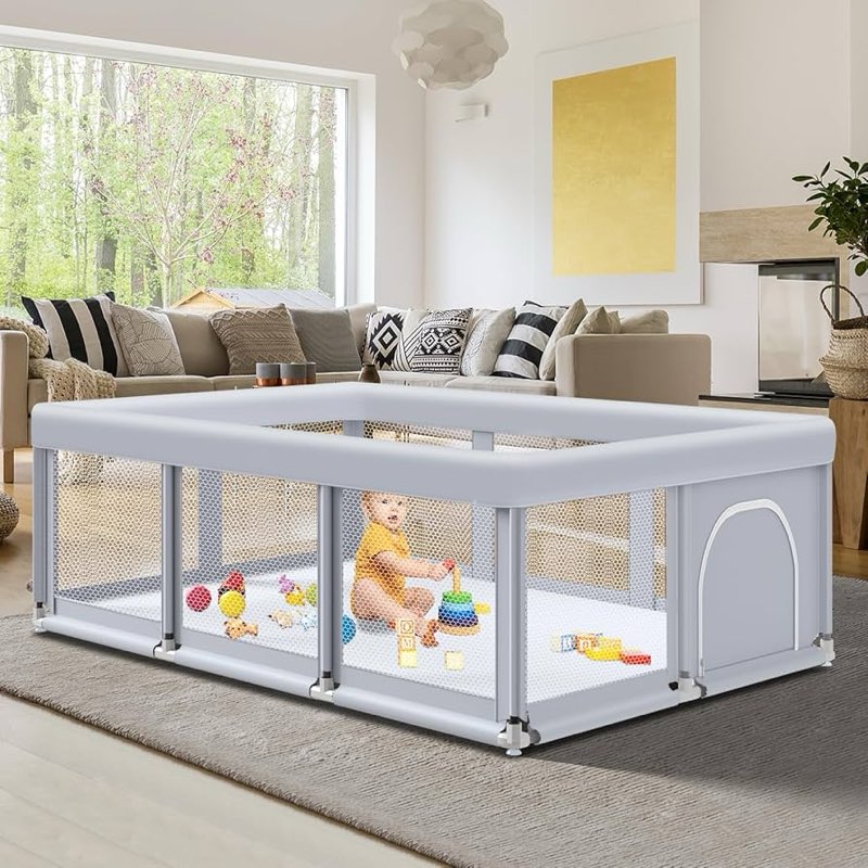 (Unknown Size)Baby Playpen, Baby Playard for Babies and Toddlers, Baby Fence Play Pens (similar to stocking photo)