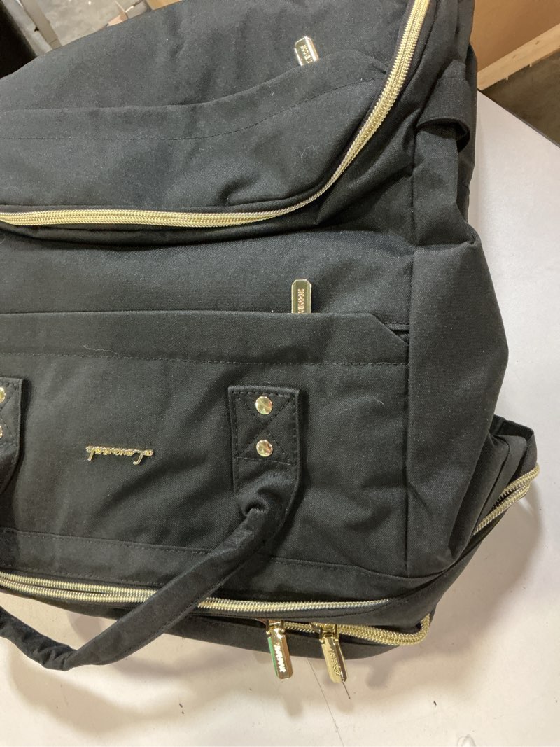 Condition photo showing Good Condition for lovevook 17.3 inch laptop backpack, large travel backpack for women, water resistant teacher backpack with laptop compartment, professional business work bags with charger, black 17 inch-separate laptop compartment black