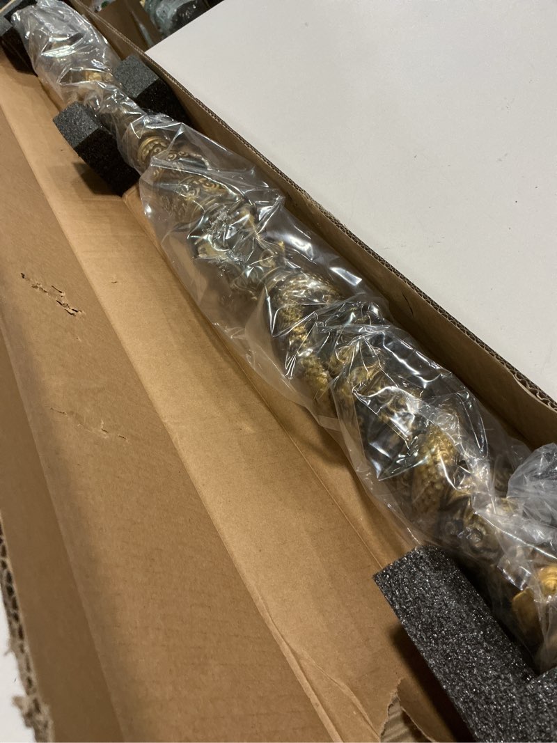 Condition photo showing Good Condition for 67-Inch Handcrafted Retractable Metal Staff -Inspired Gold-Banded Staff, Durable Alloy, Perfect for Fans and Collectors Cosplay
