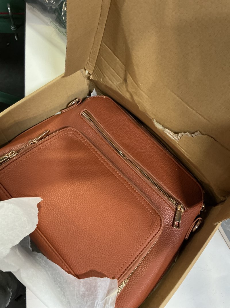 Condition photo showing Good Condition for crossbody purses for women small crossbody bags for women with built in rfid wallet brown