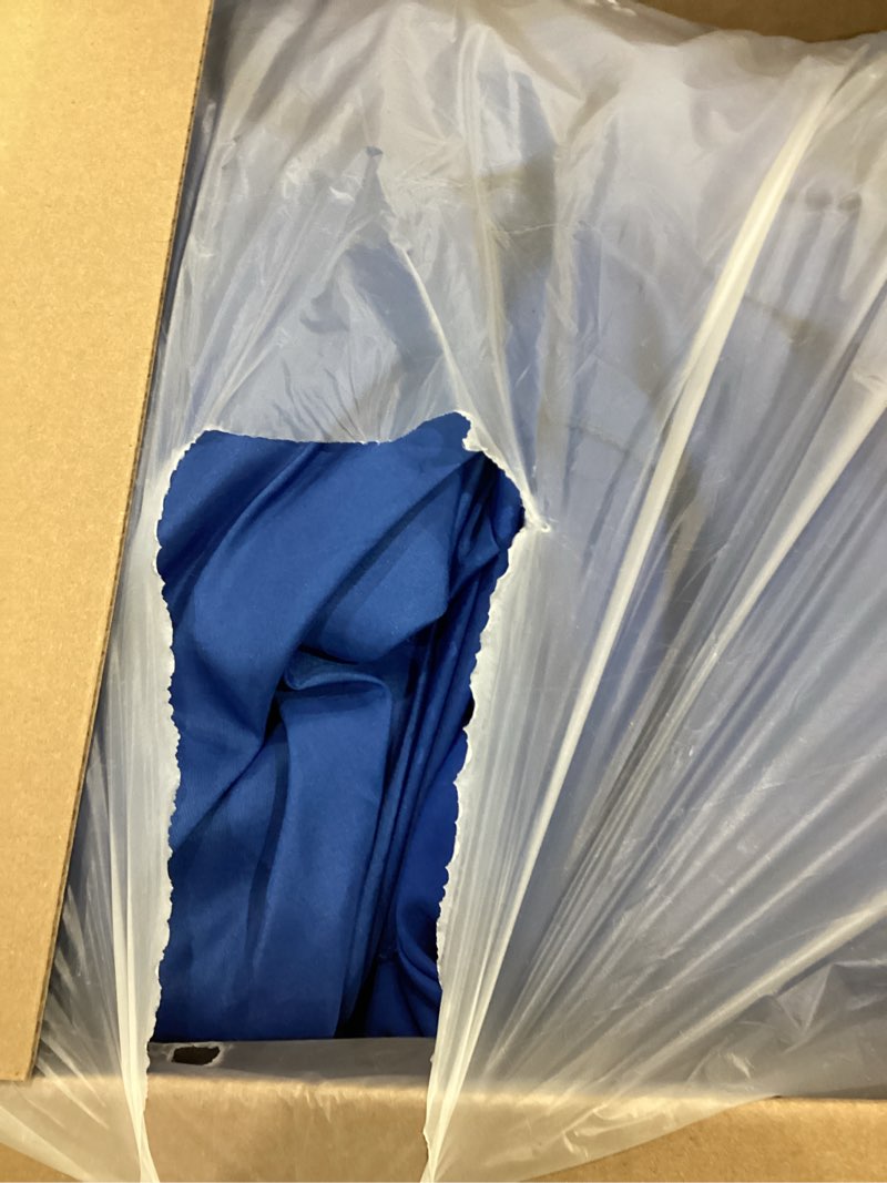 Condition photo showing Good Condition for dezerlor wedding arch draping fabric 29" x 20 ft drapes for backdrop sheer curtains for romantic bridal baby shower decorations ceremony birthday party outdoor events, royal blue (set of 2) royal blue 2