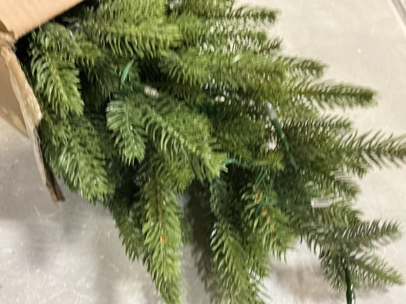 Condition photo showing As Is for Artificial Christmas Tree with 1971 PE&PVC Mixed Branch Tips, Unlit Hinged Premium Spruce Fake Xmas Trees, Green, Foldable Base Tips(Similar)