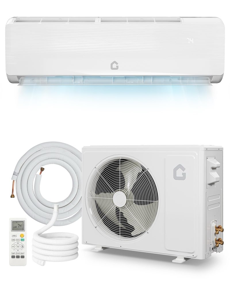12000 btu mini split air conditioner,19 seer2 ductless inverter ac w/ 230v, cool up to 750 sq. ft wi