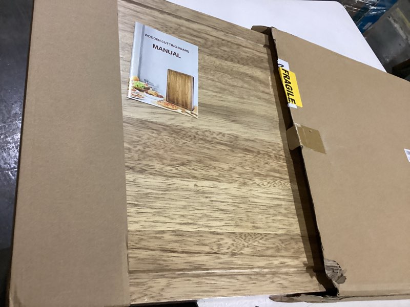 Acacia Wood Cutting Board for Kitchen,24x18x1.2 Inch Wooden Charcuterie Board with Deep Juice Groove