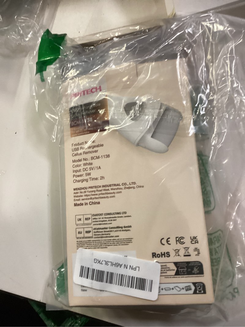 Condition photo showing New/Like New for Electric Foot Callus Removers Rechargeable, Portable Electronic Foot File Pedicure Tools, Electric Callus Remover Foot Scrubber Kit, Professional Foot Care Ideal Gift for Dead, Hard Cracked Dry Skin 001-white