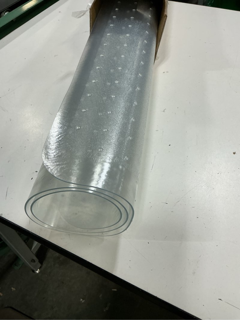 Condition photo showing Good Condition for sharewin chair mat for carpeted floor with lip,47''×36'' pvc carpet protector for low pile carpets heavy duty effective grip anti-slip,won't crack,easy to clean for office and home 47"x36" with lip clear for carpets