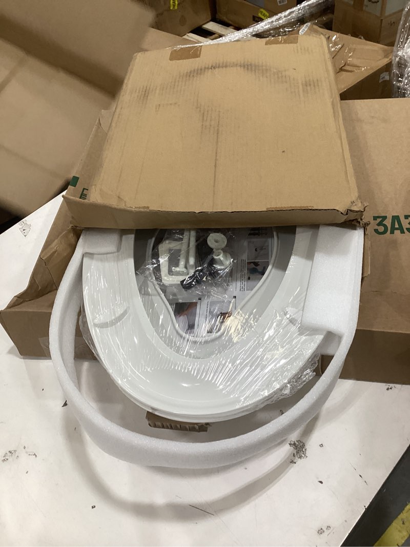 Condition photo showing New/Like New for hibbent potty training toilet seat, built-in magnetic seat, lid with cover, never loosen and slow close convertible toilet seat for kids, adult and child (white, elongated) classic elongated 18.5"