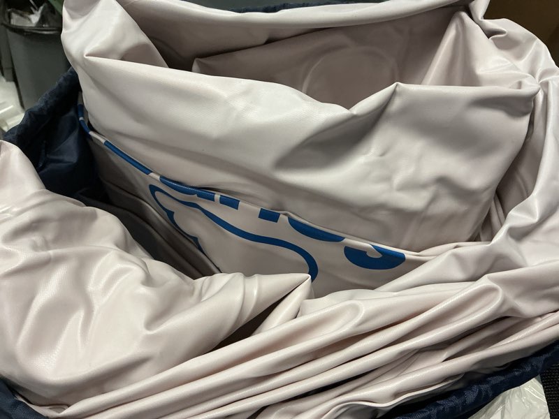Condition photo showing Good Condition for SoundAsleep Products Dream Series Luxury Air Mattress, ComfortCoil Technology, Built-in High Capacity Pump for Home, Camping- Double Height, Adjustable, Inflatable Blow Up, Portable (Queen Size) Queen Blue