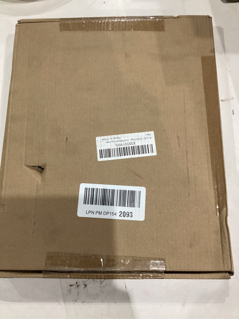 Condition photo showing New/Like New for Acrylic Greeting Card Display Stand Sticker Display Stand for Vendors Business Card Holder Postcard Organizer Mail Organizer Retail Display Racks Stamp Pad Holder Storage Rack for Desk Retail Counter