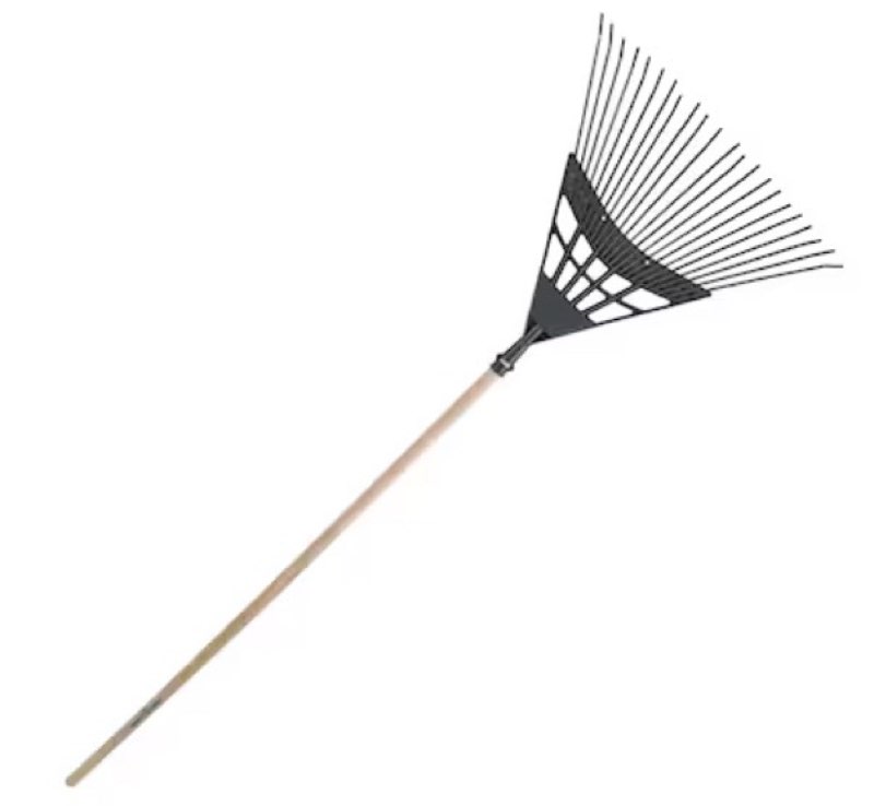 project source 20-in polysteel lawn rake with wood handle