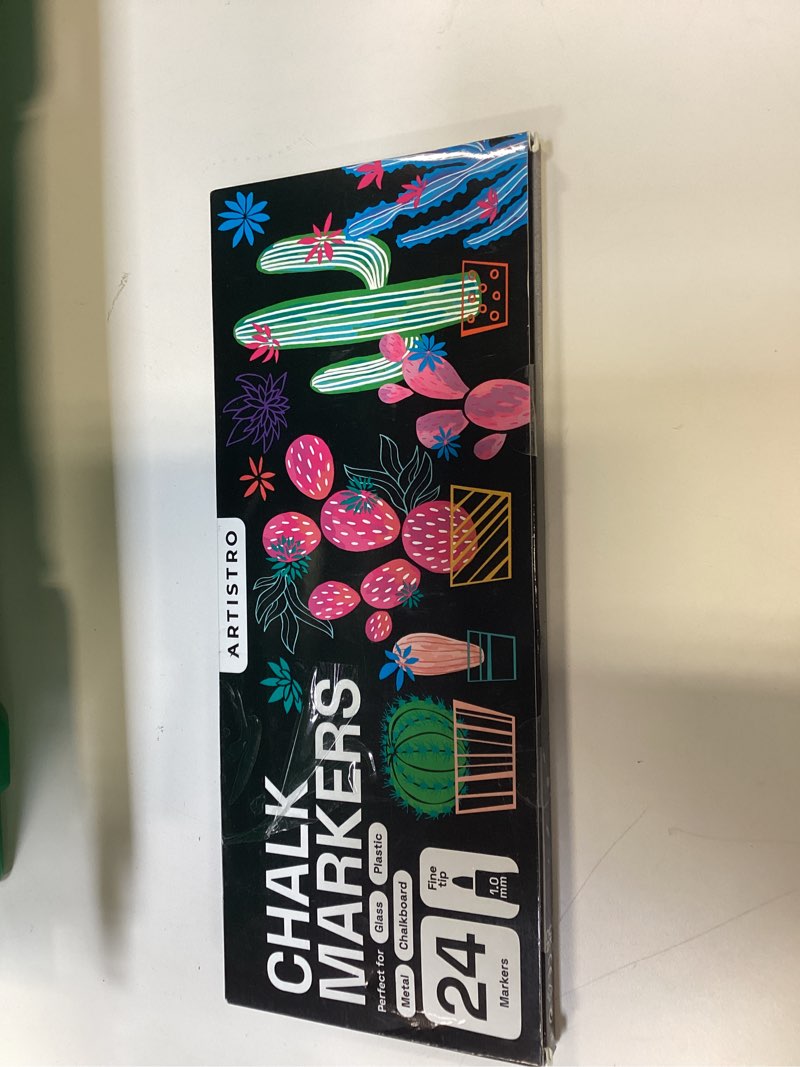 artistro 24 liquid chalk markers fine tip pre-activated,