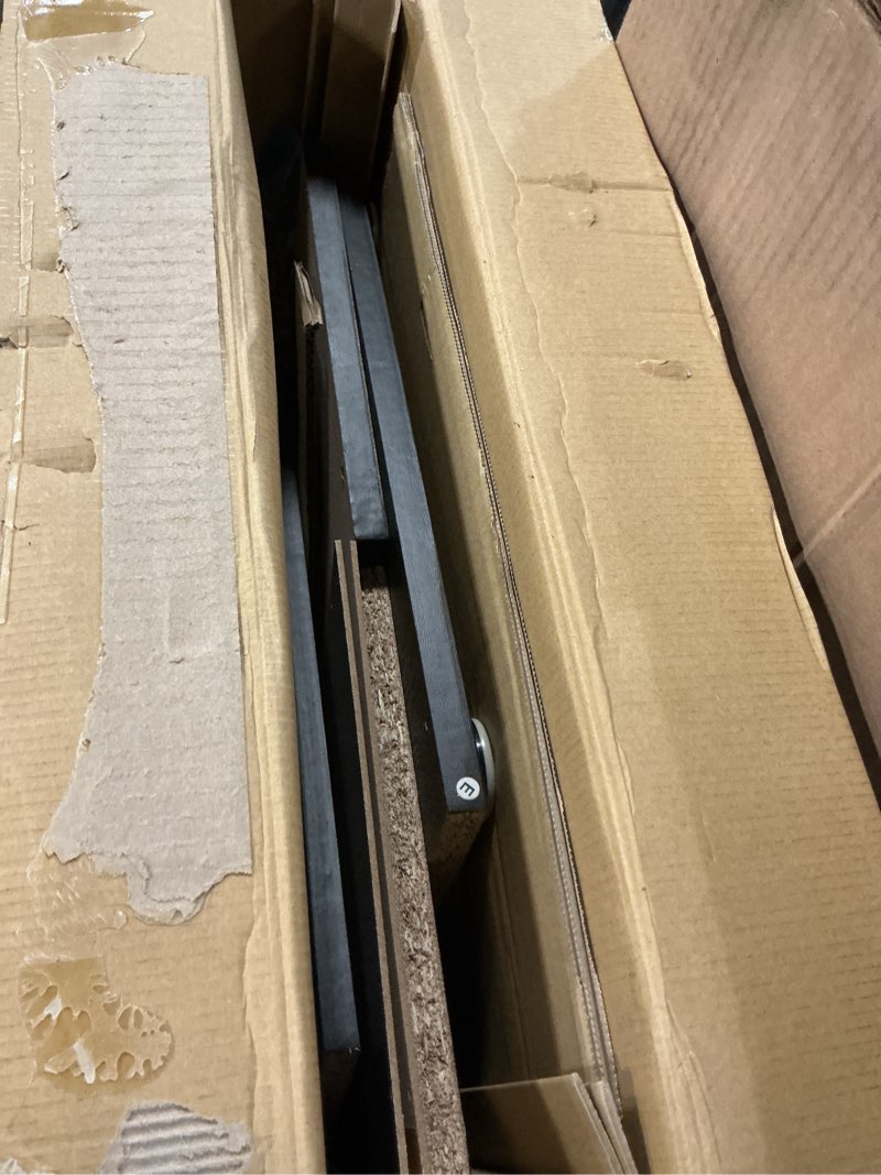 Condition photo showing As Is for mainstays gamer tv stand console for tv's up to 32", black finish