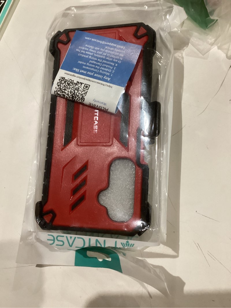 Condition photo showing Good Condition for fntcase for samsung galaxy a16-5g case: military grade rugged cell phone cover with kickstand & holster | shockproof tpu protection bumper matte textured design for galaxy a16 cases 6.7 inch - red for samsung galaxy a16(6.7 inch) red