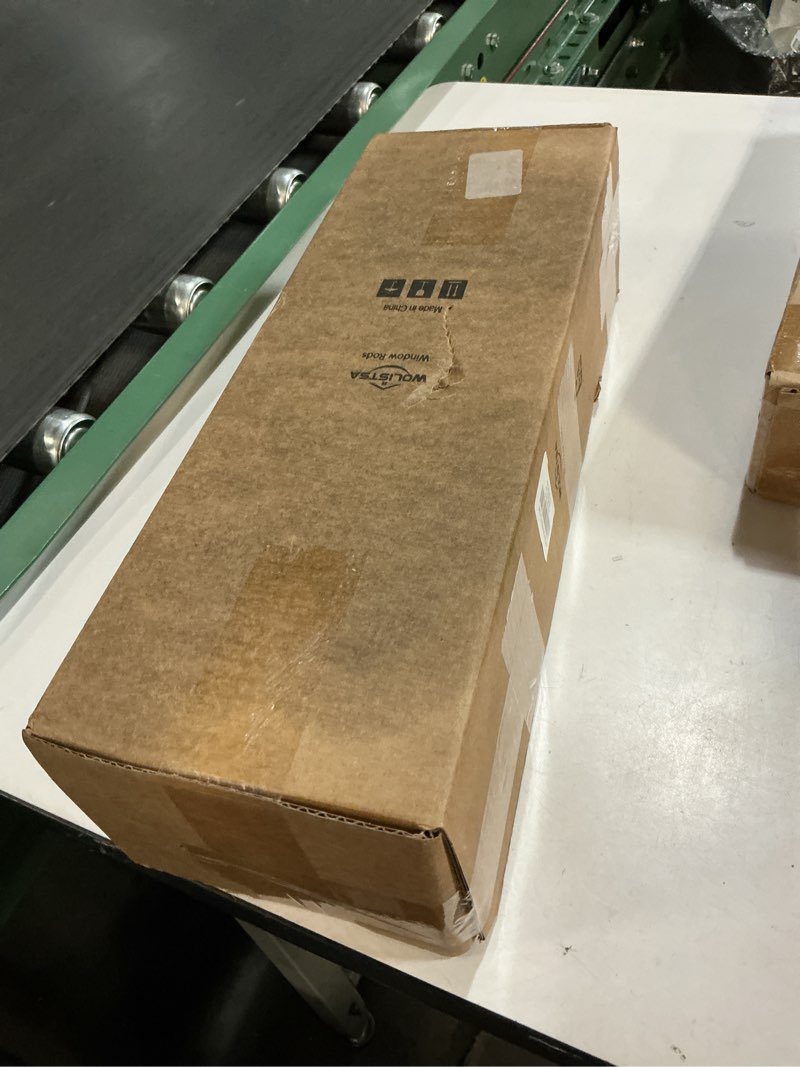 Condition photo showing New/Like New for Bronze Double Curtain Rods for Windows 72 to 144 inch, Farmhouse Vintage Decorative 1 Inch Adjustable Long Dual Curtain Rod, Heavy Duty Boho Rustic Double Drapery Pole with Brown Grain Finial Bronze 36"-144"