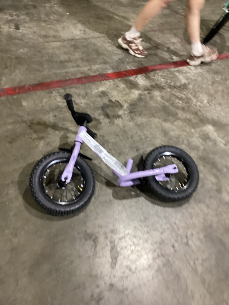 Condition photo showing As Is for ozark trail 12" m.1 timber kids' balance bike, purple, unisex