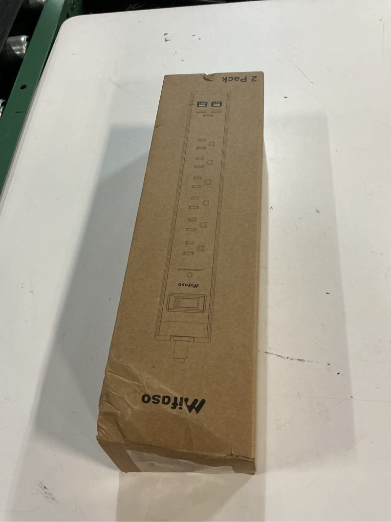 Condition photo showing New/Like New for 2 Pack Surge Protector Power Strip - 6 Outlets 4 USB Charging Ports, 5Ft Braided Extension Cord, Flat Plug, Overload Protection, Wall Mount for Home Office, Dorm Room Essentials