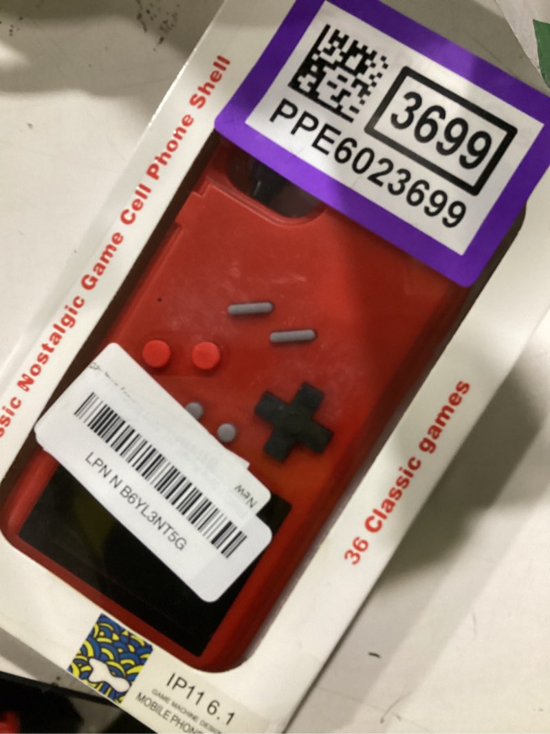 Condition photo showing Good Condition for game phone case for iphone 11 retro video game cover funny playable design, shockproof protective gamer case for iphone, classic creative birthday gifts, red red for iphone 11