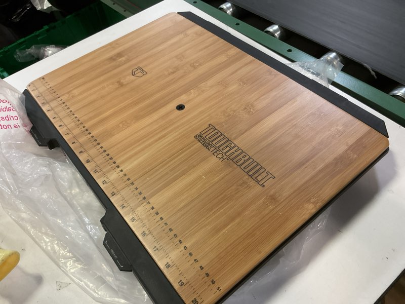 Condition photo showing As Is for TOUGHBUILT STACKTECH Wood Work surface