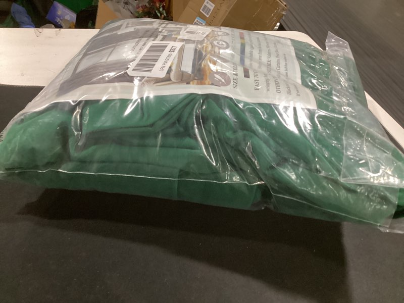 Condition photo showing Good Condition for stangh emerald green velvet curtains blackout - classic solid christmas decorative thermal insulated blackout window drapery for living room/holiday fete, w52 x l96-inch, 2 panels 52"w x 96"l (pack of 2) green series - emerald green